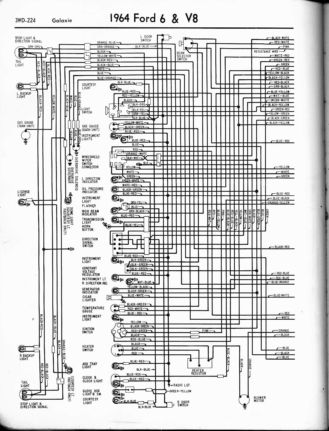 wiring schematic 1963 - Ford Muscle Forums : Ford Muscle Cars Tech Forum
